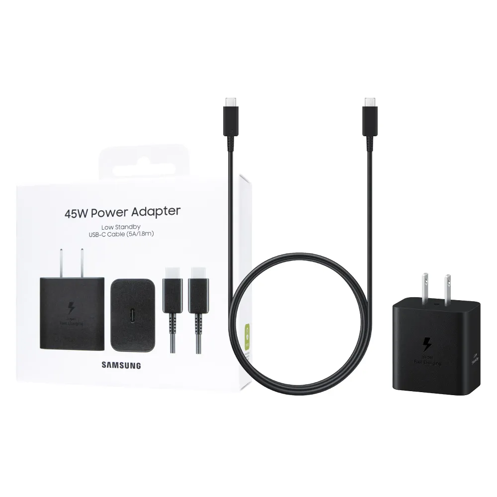 【Samsung 三星】原廠公司貨 新款EP-T4511 45W Type C快充組(含PD旅充+5A雙Type C線1.8m)
