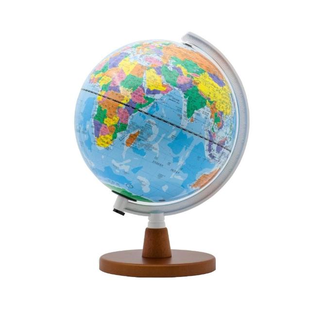 【SkyGlobe】SKYGLOBE 8吋行政藍色海洋木質底座地球儀(中英文對照)