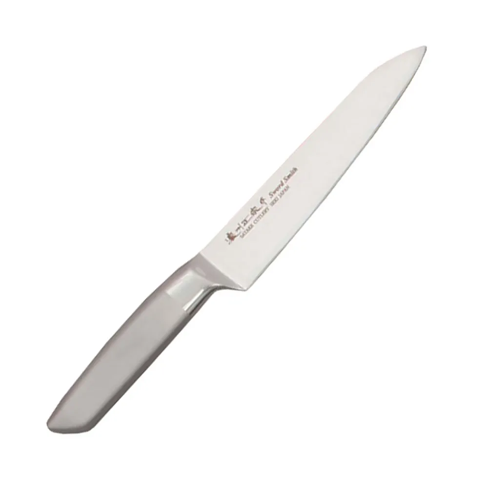 【佐竹產業】日本製 濃州正宗作 一體成型含鉬不鏽鋼水果刀 13.5cm(日製廚刀 蔬果刀 菜刀 切刀 小刀)