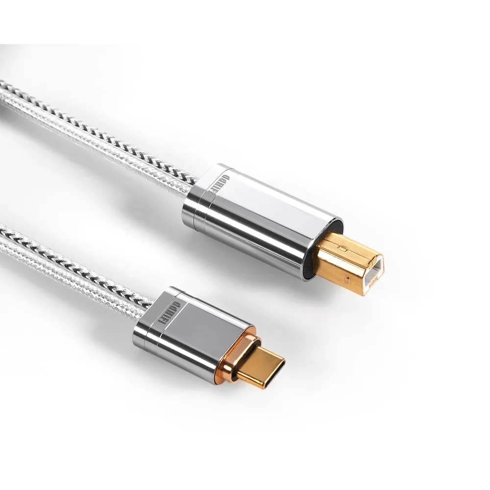 【ddHiFi】TC09BC Type-C 公轉公 USB-B 純銀HiFi級數據線(50cm)