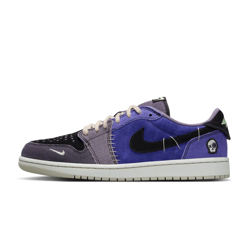 【NIKE 耐吉】休閒鞋 Air Jordan 1 Low OG x Zion Williamson 聯名款 巫毒娃娃2.0 黑紫藍 男鞋 IH2309-500