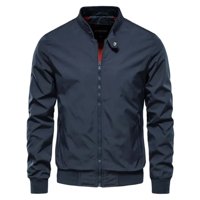 【巴黎精品】現貨出清 衝鋒衣連帽外套休閒夾克(軍裝修身中長款多口袋春夏薄款男外套2款a1ck6 A)S