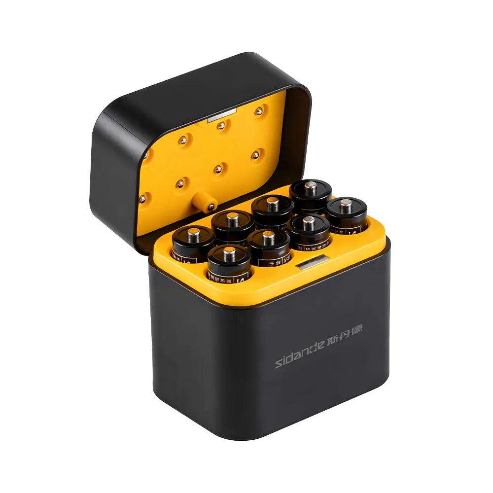 【Sidande 斯丹德】3號AA 1.5V恆壓可充式鋰電池8入 + 3號鋰電八槽收納充電器 (套裝組)