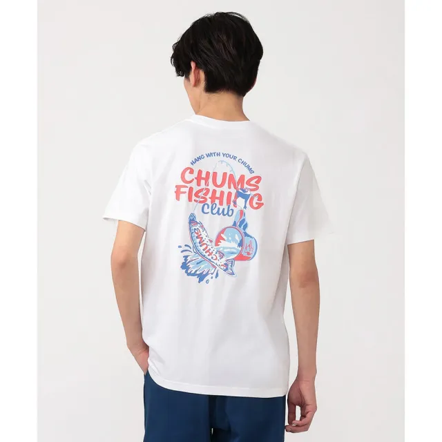 【CHUMS】CHUMS 休閒 CHUMS Fishing Club T-Shirt短袖上衣 白色 男 (CH012753W001)