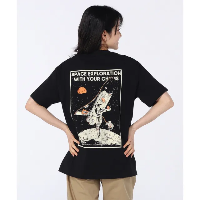 【CHUMS】CHUMS 休閒 Space Booby Spaceship Pocket T-Shirt短袖上衣 黑色 男 (CH012701K001)