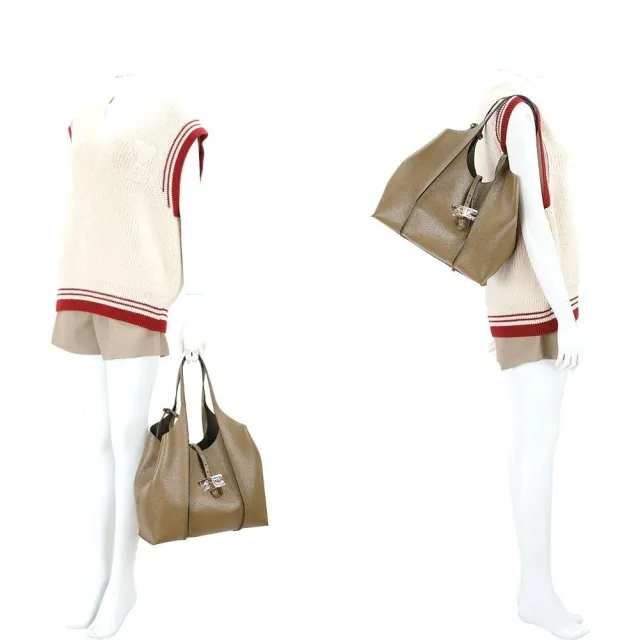 【TOD’S】TODS Timeless 中型 T字釦帶附萬用包小牛皮托特包-多色可選(義大利手工皮革)