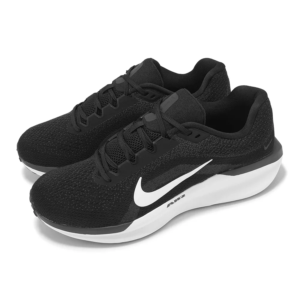 【NIKE 耐吉】慢跑鞋 Air Winflo 11 男鞋 女鞋 黑 白 緩震 回彈 透氣 運動鞋(FJ9509-001)