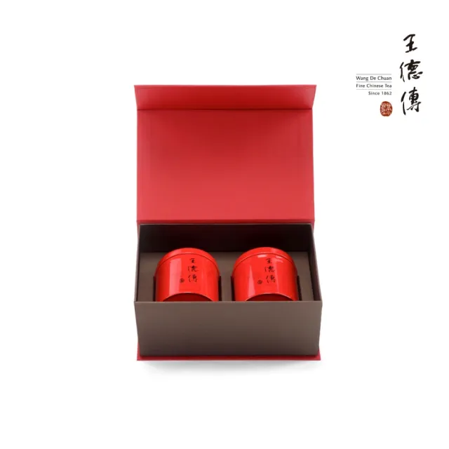 【王德傳】特選茶葉禮盒-阿里山金萱100g+凍頂烏龍100g(德傳茶禮)