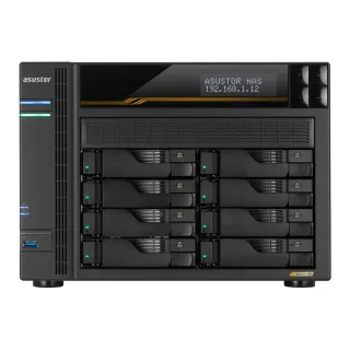 【ASUSTOR 華芸】AS6808T 8Bay NAS 網路儲存伺服器 (AMD Ryzen V3C14 2.3GHz 四核心/16GB DIMM DDR5)