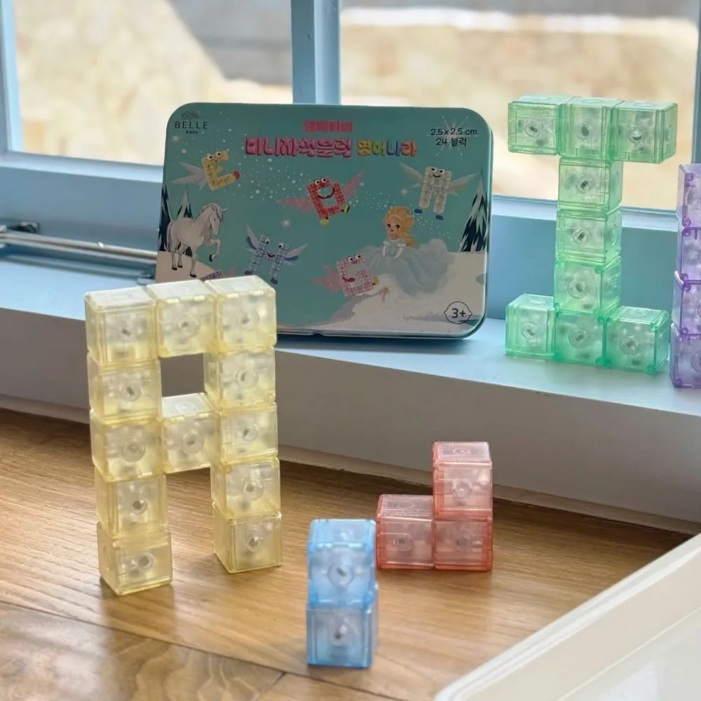 【Bellebaby】透明小磁吸積木-24顆入(STEAM教具/益智玩具/磁吸積木/磁力片/迷你積木)