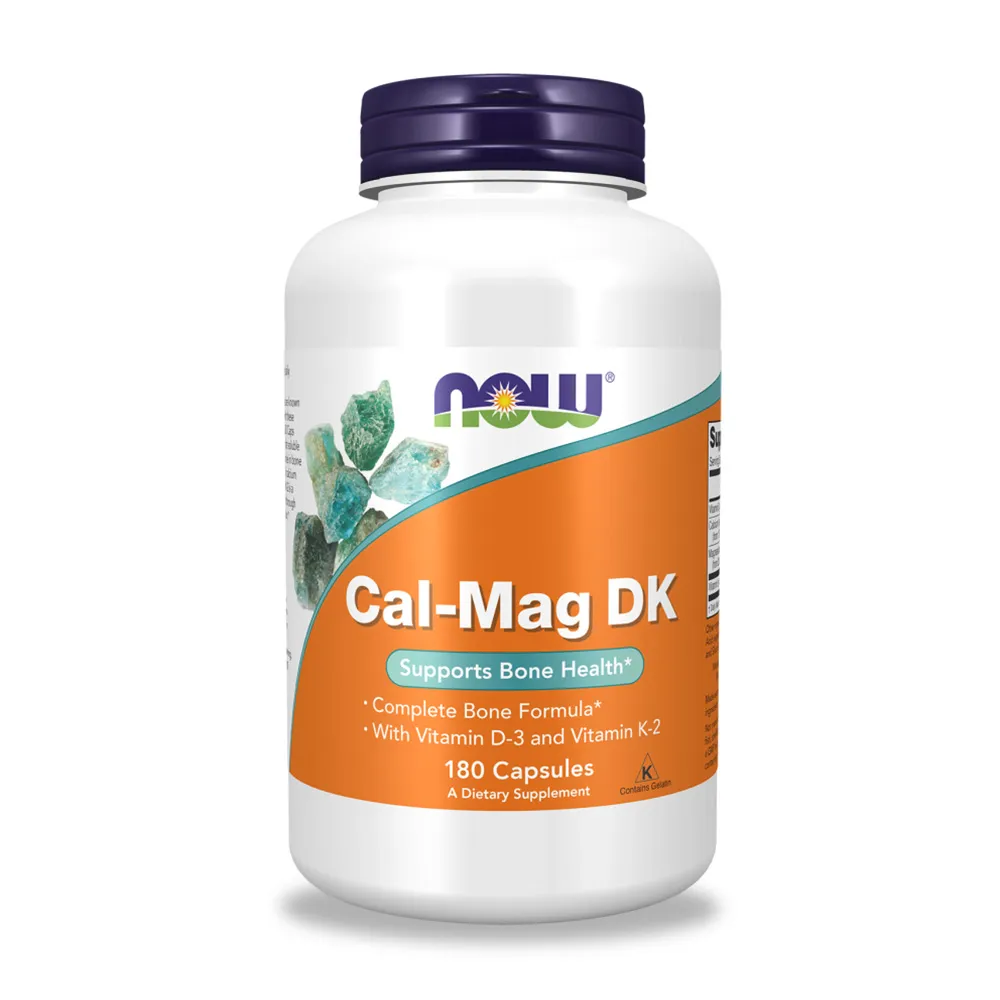 【NOW Foods】鈣鎂D3+K2膠囊1瓶(180顆)