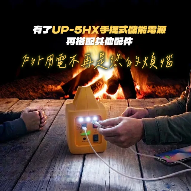 【AutoMaxx】DC/AC專業級不斷電手提式儲能電源 UP-5HX 二入組(BSMI認證鋰鐵電池 大容量201Wh)