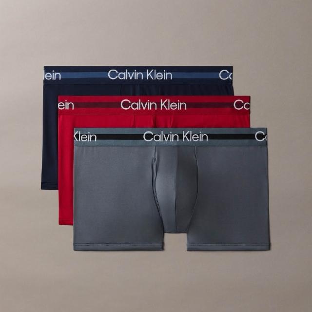 【CALVIN KLEIN】官方旗艦館CK 精緻超細纖維平口內褲 3 件組_拼色