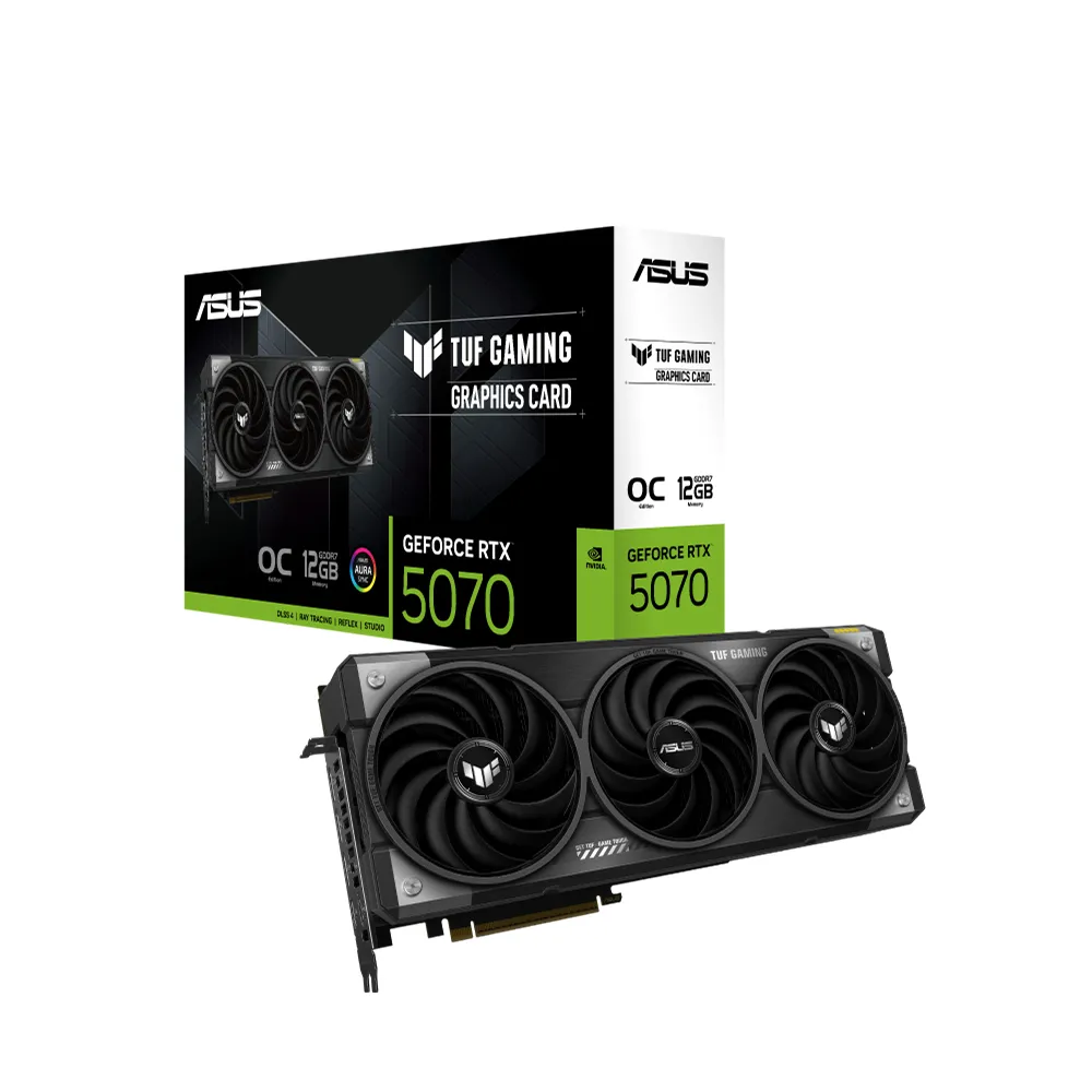 【ASUS 華碩】TUF-RTX5070-O12G-GAMING 顯示卡+酷大師 HYBRID 1 電競混血椅 電競椅