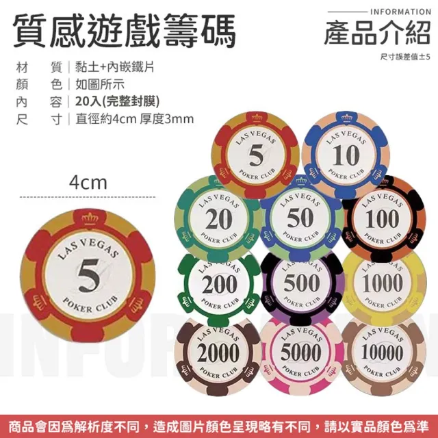 【同闆購物】籌碼幣 [20入] 德州撲克籌碼 遊戲籌碼 麻將籌碼 皇冠籌碼 遊戲代幣 籌碼 籌碼幣 桌遊
