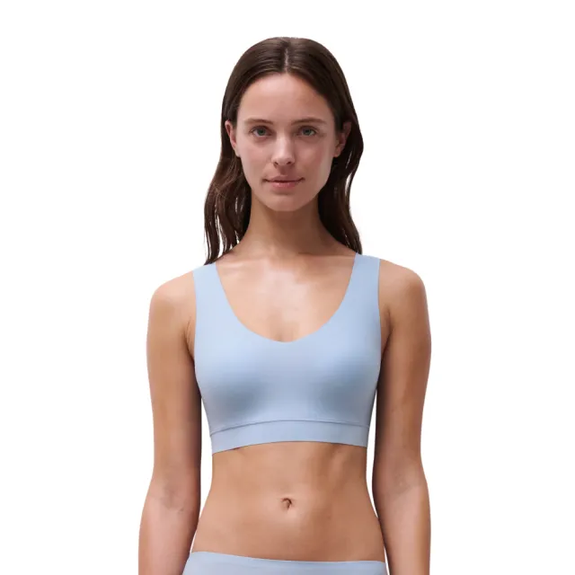 【Chantelle 仙黛爾】Soft Stretch.無痕 A-G罩杯 無鋼圈 輕運動女內衣 藍.16A10_401(彈力.透氣觸感.超包覆)