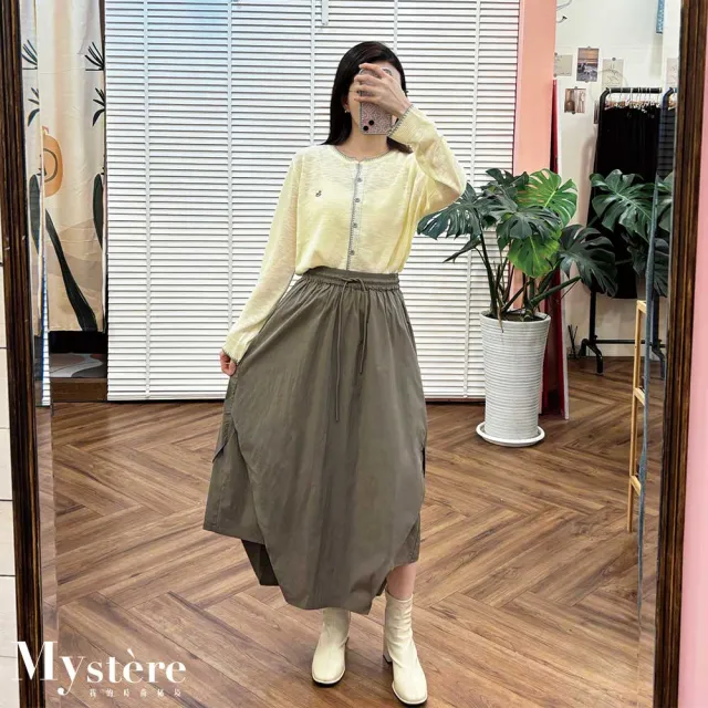 【my stere 我的時尚秘境】冰絲薄針織小馬開襟上衣 長袖 兩色可選 開襟外套 長袖薄針織 冰絲針織 冰絲上衣