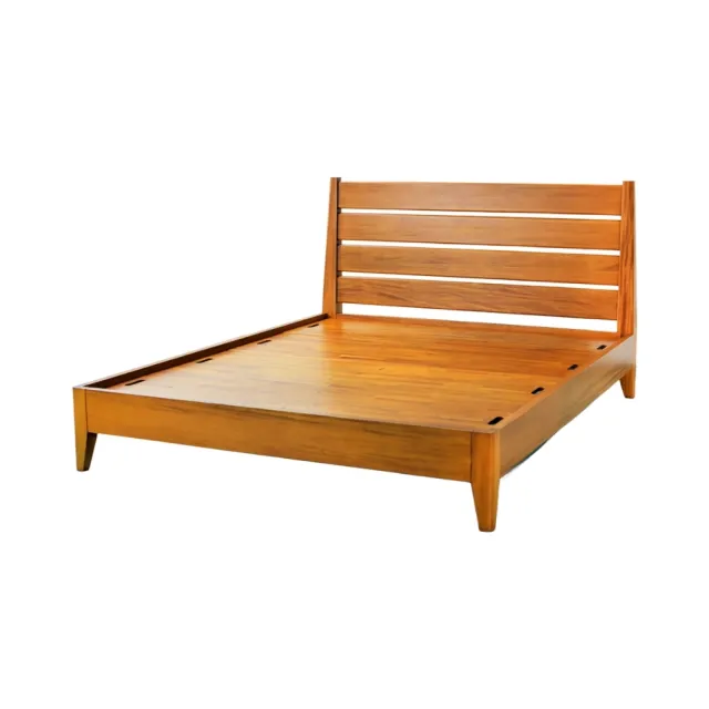 【Mahogany 瑪荷尼家具】免組裝 190X226X100   微風7尺床G1  全原木桃花心木 床架 M1-BB34-7M