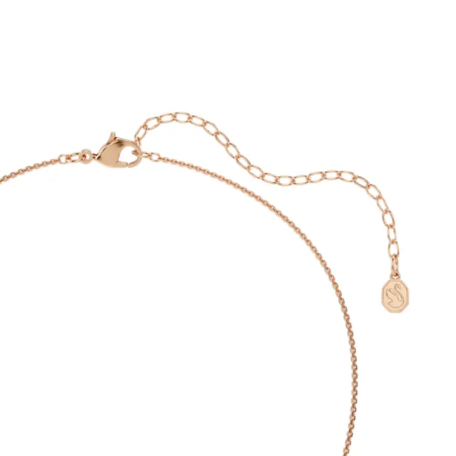 【SWAROVSKI 施華洛世奇】官方直營 Hyperbola 蝴蝶結鏈墜 鍍玫瑰金色 千金風天花板 | 5753329 新品