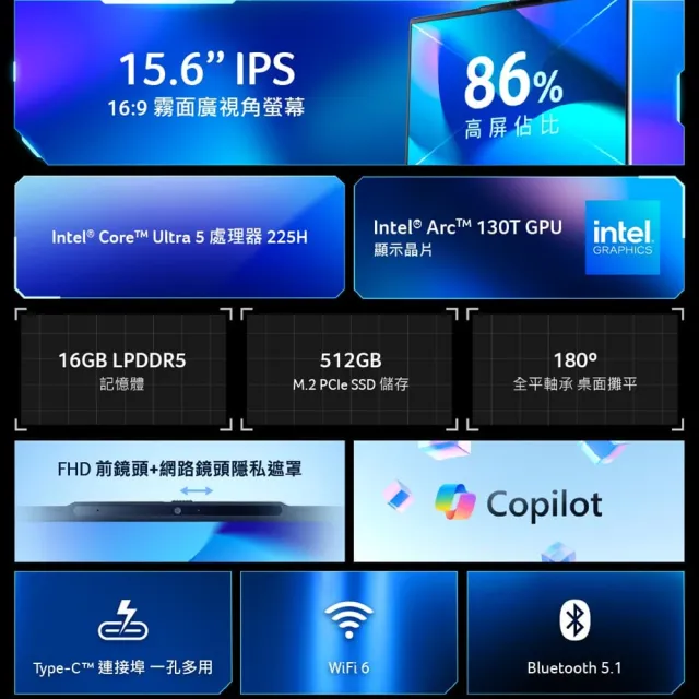 【Acer】Office2024★★15.6吋 Ultra 5輕薄AI筆電(Aspire Lite/AL15-75P-52LM/Ultra 5-225H/16G/512G/W11)
