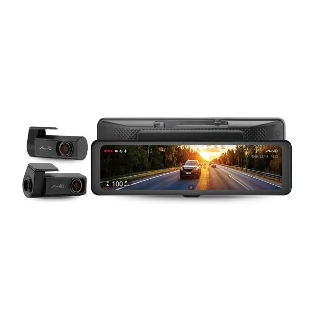 【MIO】送免費到府安裝 MiVue R860WD(前後鏡頭車內版)鏡頭主機分離式設計 視野零遮角 後視鏡型行車記錄器