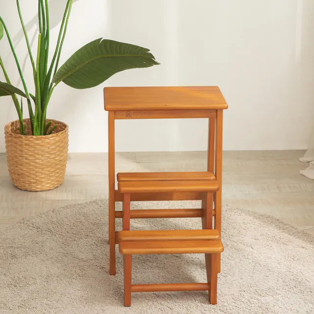 【Mahogany 瑪荷尼家具】免組裝 41X29X59 樓梯椅MYR-C 全原木桃花心木  椅 ART-C13