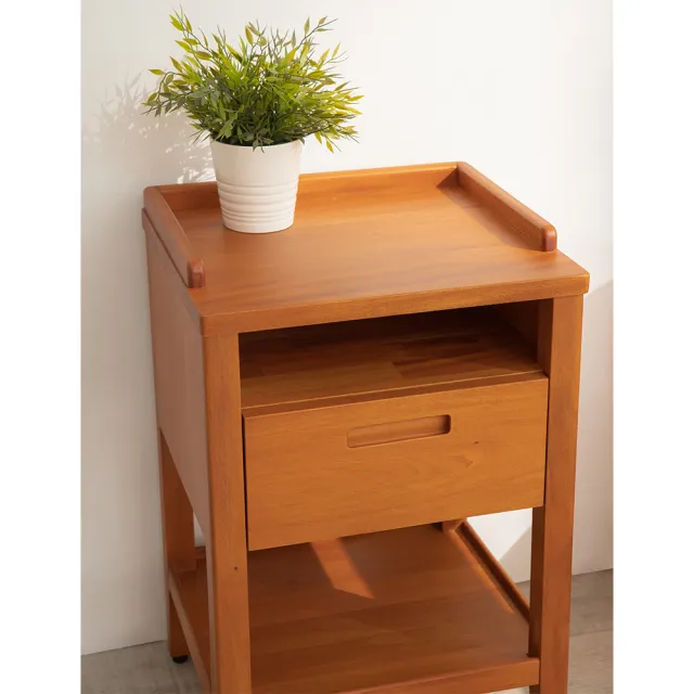 【Mahogany 瑪荷尼家具】免組裝  45X40X70 誠品米蘭多功能邊几MYR-C 全原木桃花心木  邊几M1-FS61-5(G2-45)