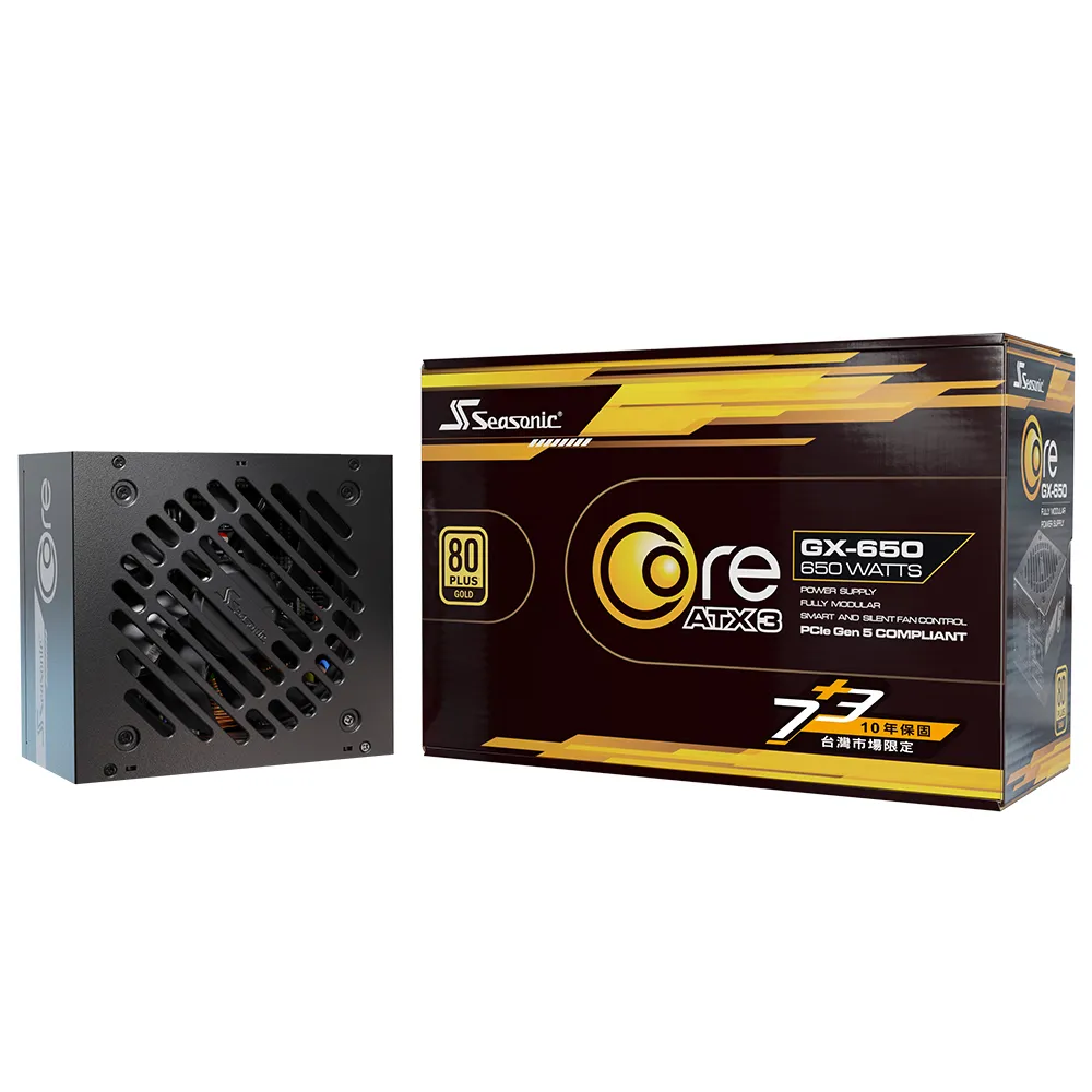 【Seasonic 海韻】ATX3 Core GX-650 金牌/全模 電源供應器(ATX3.1 CORE GX650 金牌 全模組 電源供應器)