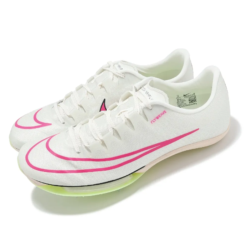 【NIKE 耐吉】田徑釘鞋 Air Zoom Maxfly 男鞋 女鞋 米白 粉紅 螢光黃 氣墊 碳板 可拆釘(DH5359-100)