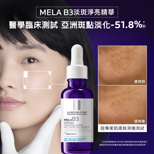 【理膚寶水】獨家限定★MELA B3 淡斑淨亮精華30mlx2 買60送60亮白超值組_E(美白/麥拉色鏈)