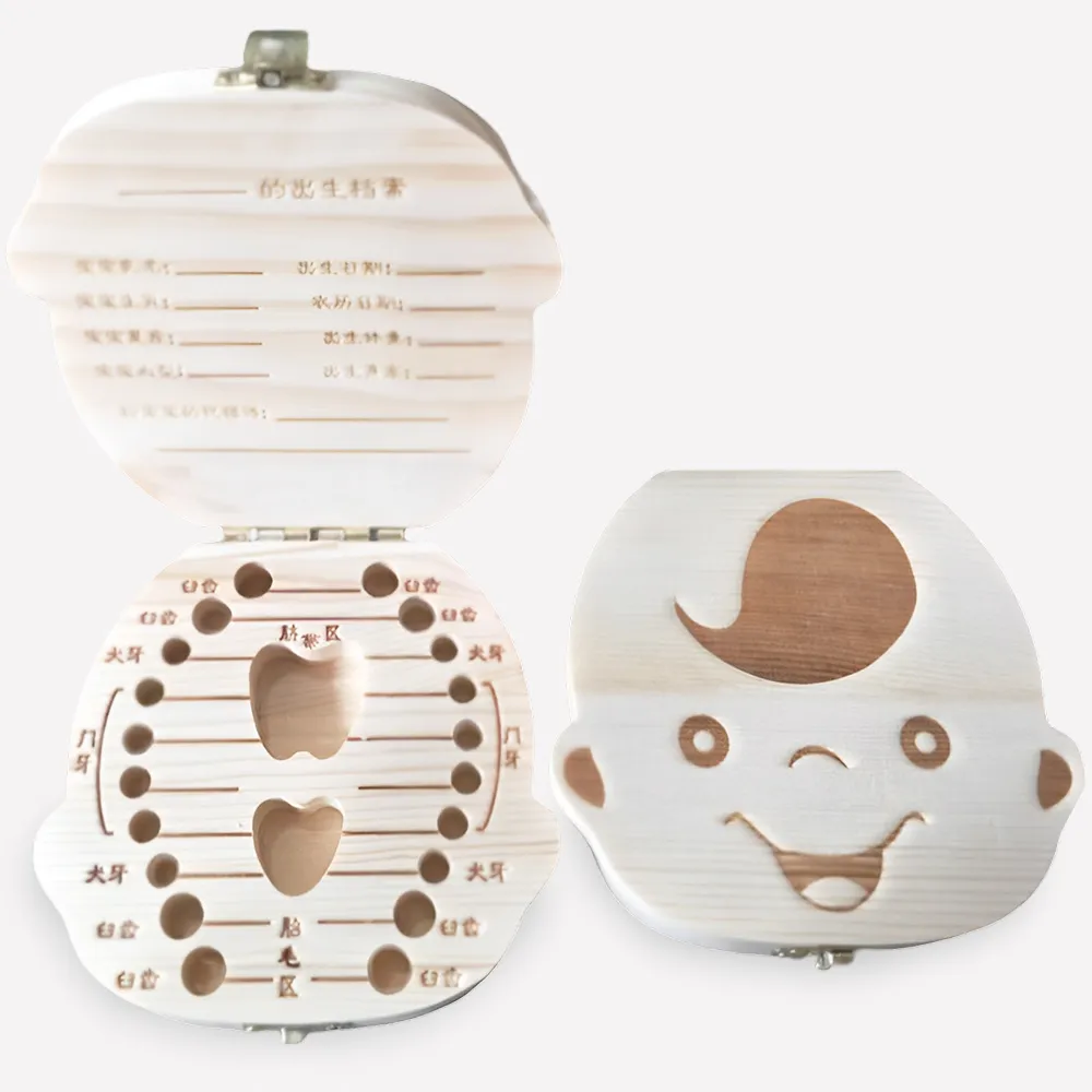 【紀錄成長】天然木製兒童乳牙保存盒(乳牙盒 臍帶保存 寶寶 胎毛 紀念盒 彌月 生日 牙齒盒 收藏盒 嬰兒)