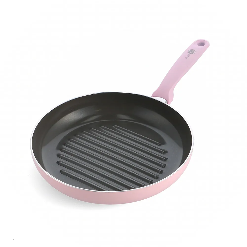 【GreenPan】鑽石陶瓷塗層不沾圓形煎鍋 Torino 28cm(不含蓋/不挑爐具/不沾鍋/陶瓷/洗碗機適用)