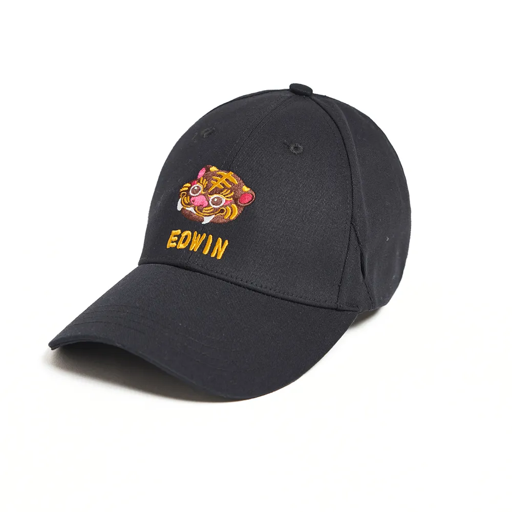 【EDWIN】配件 白沙屯墨鏡插口棒球帽(黑色)