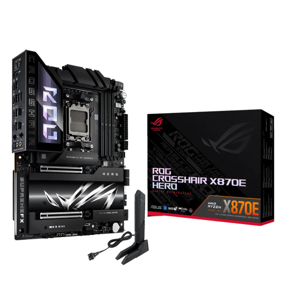【ASUS 華碩】ROG CROSSHAIR X870E HERO 主機板(組合包)