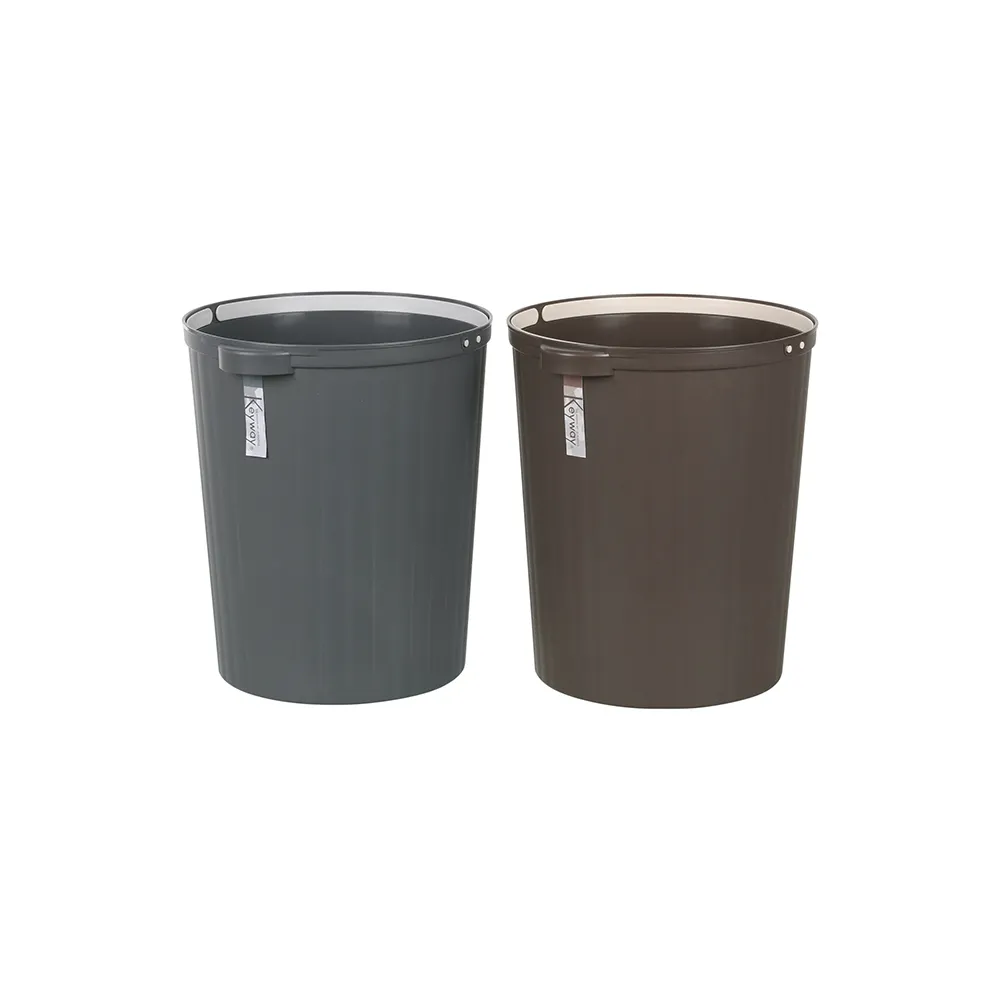 【KEYWAY 聯府】大潔斯圓形垃圾桶15L-2入(MIT台灣製造)