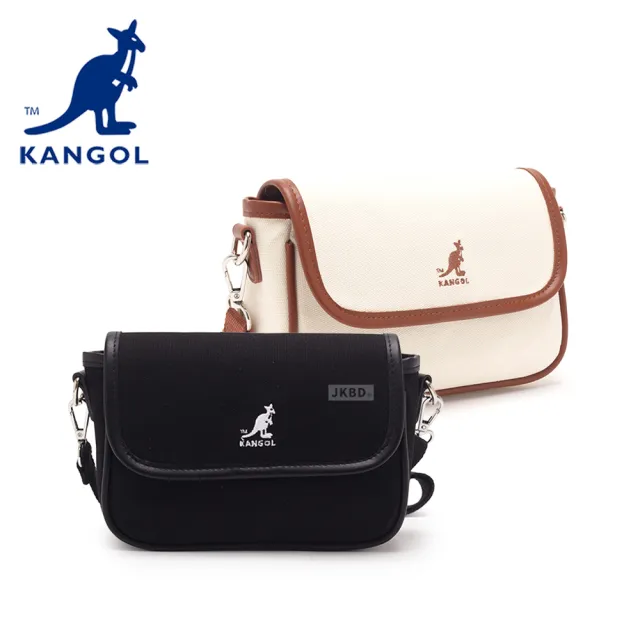 【KANGOL】袋鼠 翻蓋皮配側背包 65228701