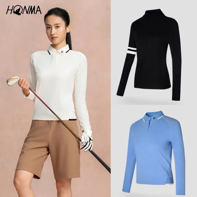 【HONMA 本間高爾夫】女款商務休閒長袖polo衫 25FW 日本高爾夫專業品牌(XS-L多款多色任選選)