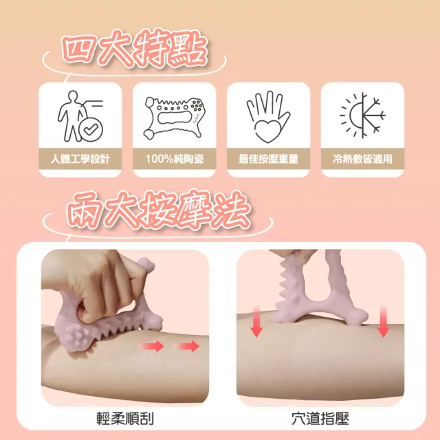 【台隆手創館】FUGU Beauty 陶瓷刮痧板 臉部按摩 台隆獨家粉