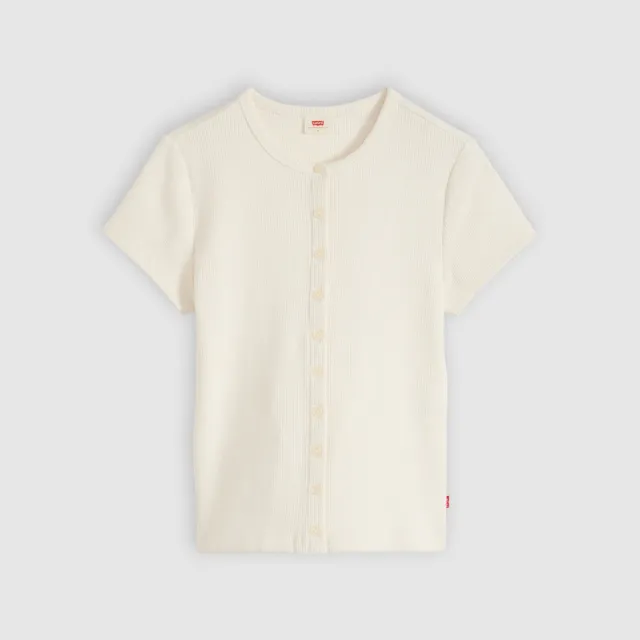 【LEVIS】RORY 排扣短袖襯衫上衣 / 微彈性 女生上衣 熱賣單品 0086M-0001