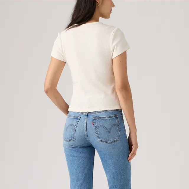 【LEVIS】RORY 排扣短袖襯衫上衣 / 微彈性 女生上衣 熱賣單品 0086M-0001