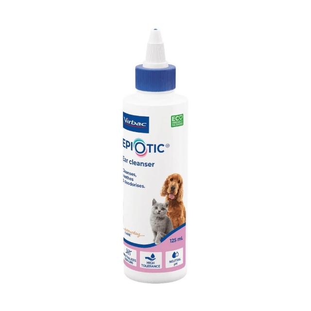 【Virbac 維克】Epiotic@耳爽日常耳道清潔劑 125ml(寵物潔耳)