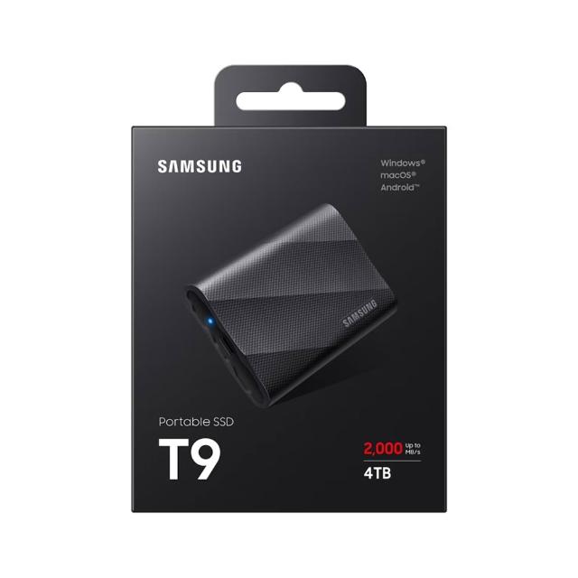 【Samsung 三星】T9 4TB Type-C USB 3.2 Gen 2x2 外接式ssd固態硬碟(MU-PG4T0B/WW)