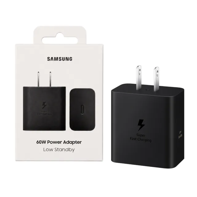 【Samsung 三星】原廠 60W 超快充旅充頭 Type C - 黑色 (EP-T6010)