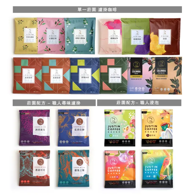 【JC咖啡】咖啡森林濾泡禮盒-二十個莊園綜合x1盒(10gx20包/盒.共20包.附提袋及卡片.含巴拿馬藝妓)