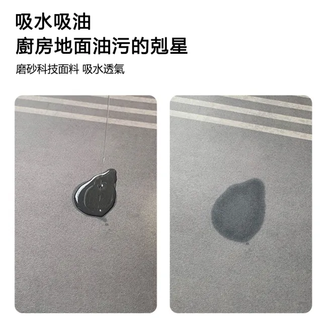至簡家居 軟硅藻土吸水防油廚房地墊 防滑踩踏墊 家用廚房腳墊 浴室門墊 (45*120cm)