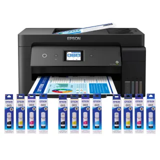 【EPSON】官方直營 搭3組T03Y原廠1黑3彩墨水★L14150 A3+高速雙網WiFi智慧遙控連供複合機