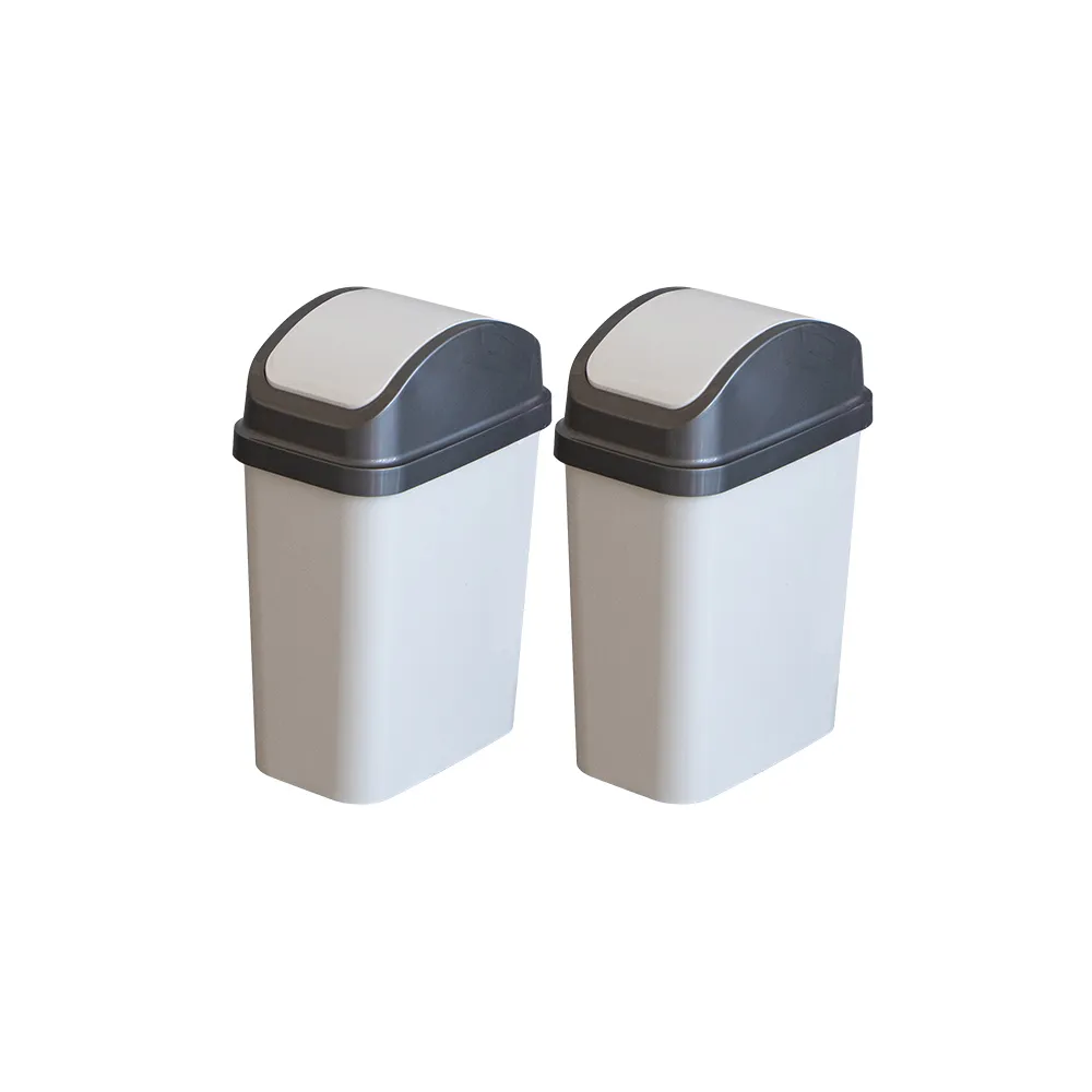 【KEYWAY 聯府】搖蓋垃圾桶10L（2入〉附蓋垃圾桶C310