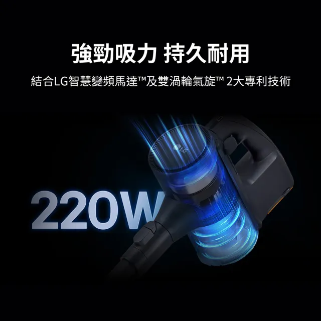 【LG 樂金】A9K +新大白 熱銷商品No1. 超淨化大白抗敏空氣清淨機+ 寵物家庭濕拖無線吸塵器A9K-MAXMOP3