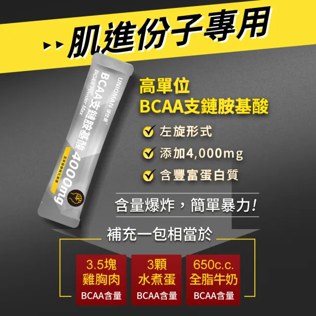 【UNIQMAN】BCAA支鏈胺基酸粉 4000mg 咖啡口味 1盒(5.2g/包；30包/盒)