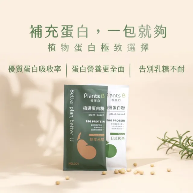 【果果堅果】彼蛋白 Plants B 植選蛋白粉 素食高蛋白 植物性優蛋白 隨身包 口味任選 500g/包